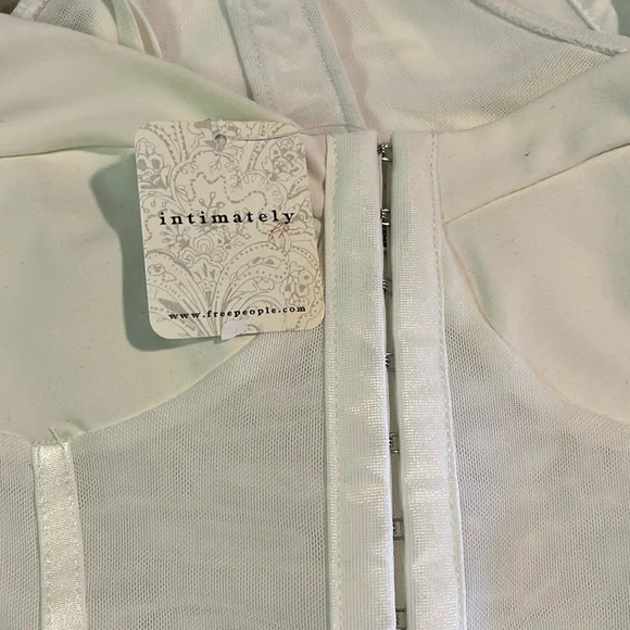 Free People - Intimately FP Night Rhythm Corset Bodysuit in Ivory Size S - Picture 5 of 5